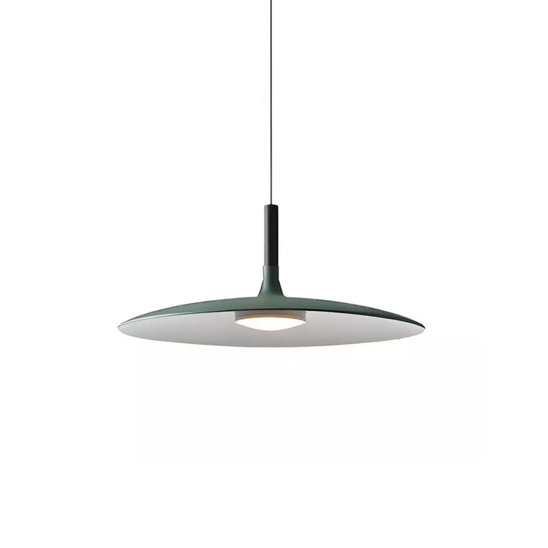 Modern Metal Pendant Light With Dimmable LED Glow in Green — Harbor Light Co.