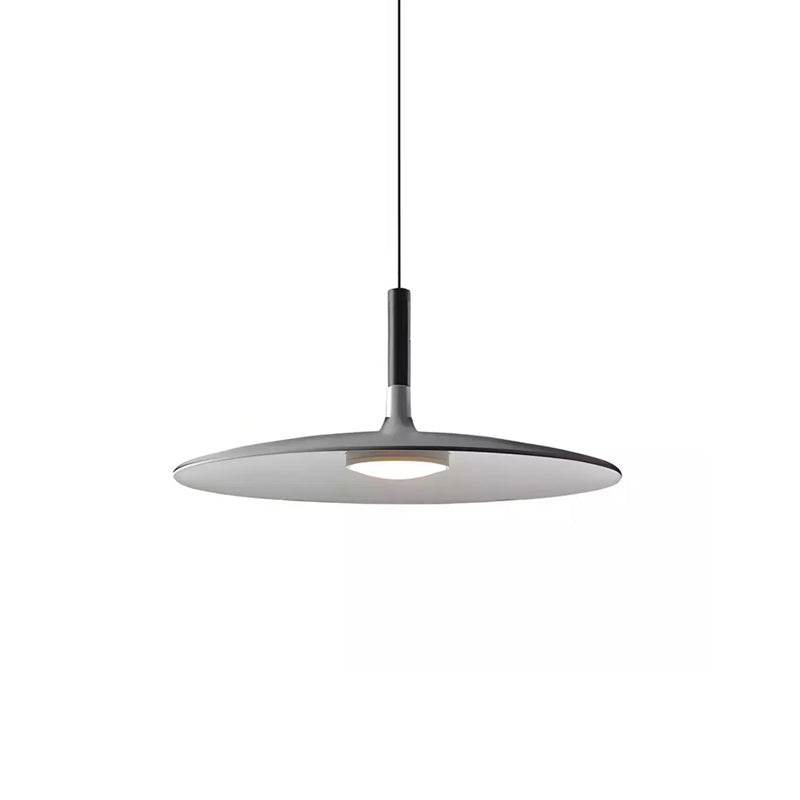 Modern Metal Pendant Light With Dimmable LED Glow in Matte Gray — Harbor Light Co.