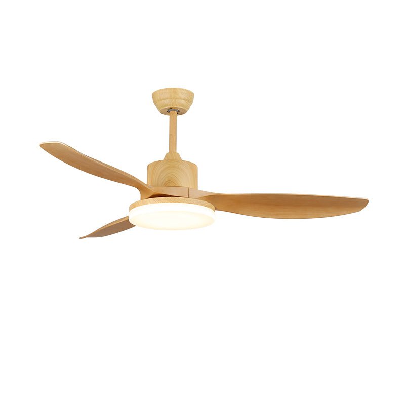 5-Blade Wooden Ceiling Fan Light with Downrod Mount