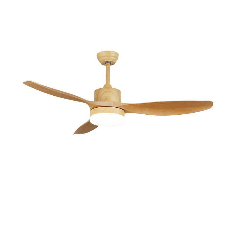 5-Blade Wooden Ceiling Fan Light with Downrod Mount