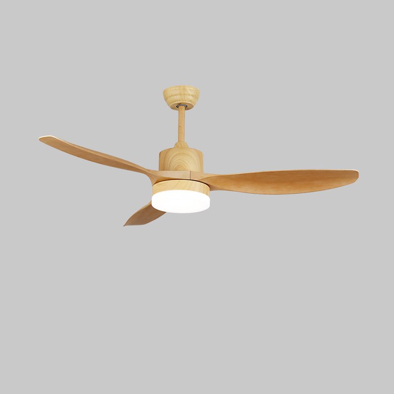 5-Blade Wooden Ceiling Fan Light with Downrod Mount