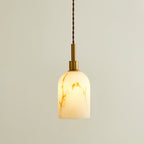 Modern Marble Pendant Light With Warm LED Glow Options in White — Harbor Light Co.