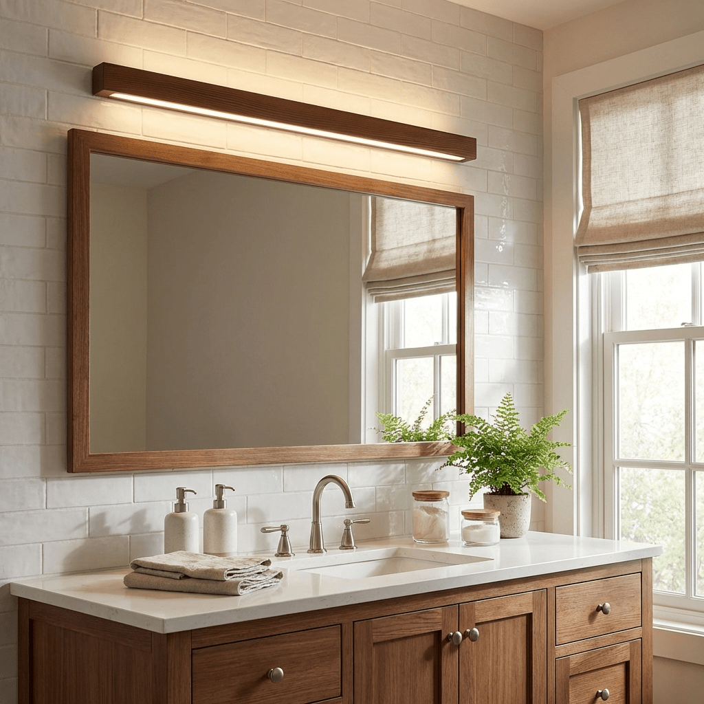 Linear Wood Wall Sconce with Slim Light