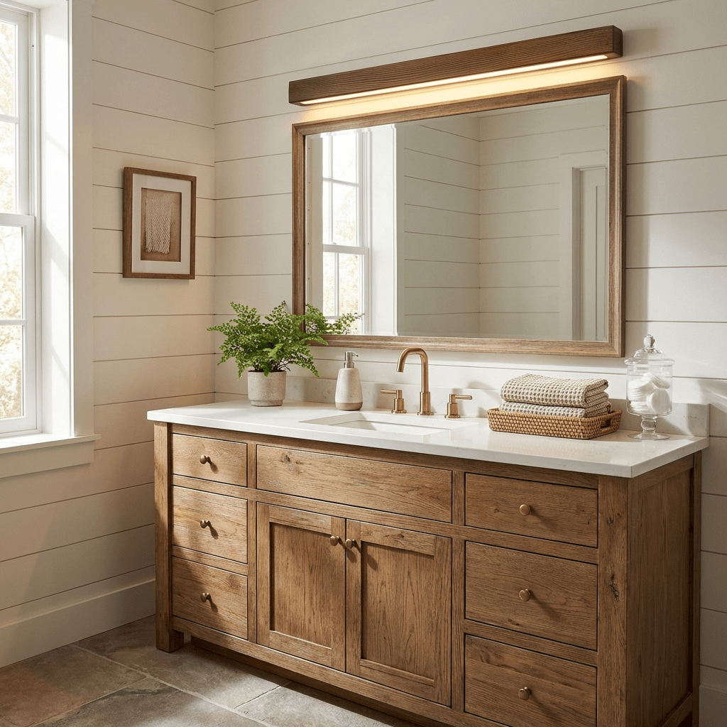 Linear Wood Wall Sconce with Slim Light