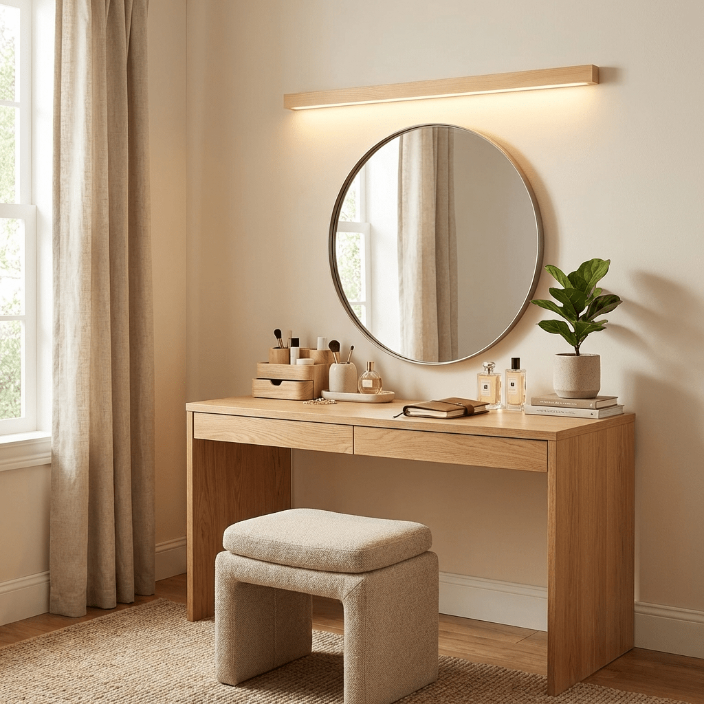 Linear Wood Wall Sconce with Slim Light