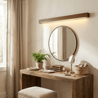 Linear Wood Wall Sconce with Slim Light