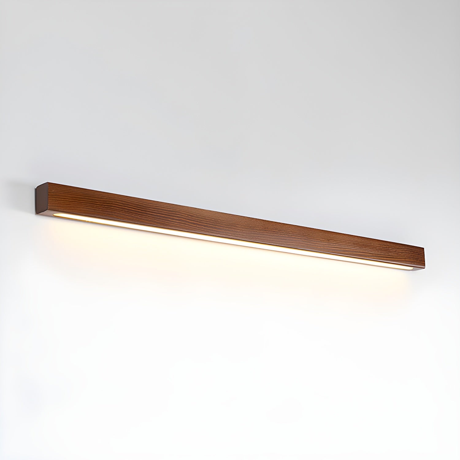 Linear Wood Wall Sconce with Slim Light