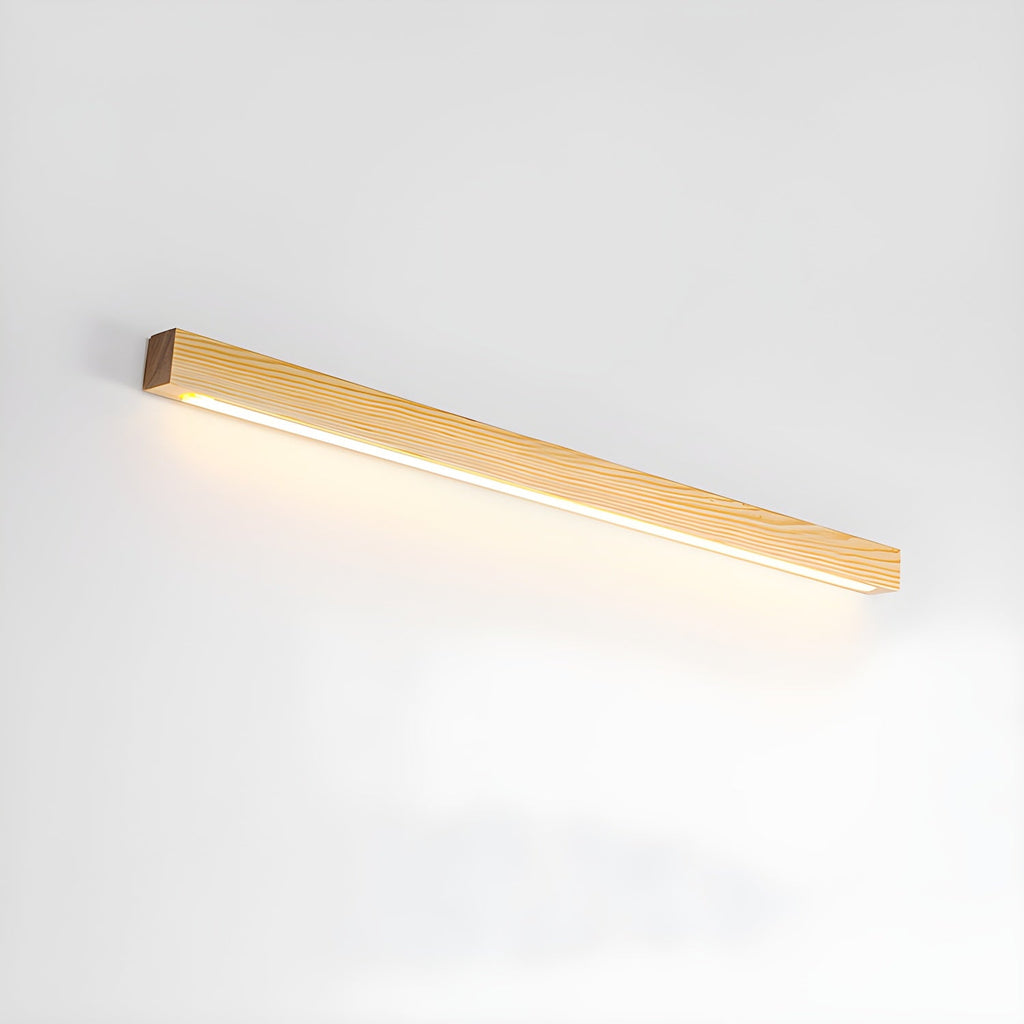 Linear Wood Wall Sconce with Slim Light