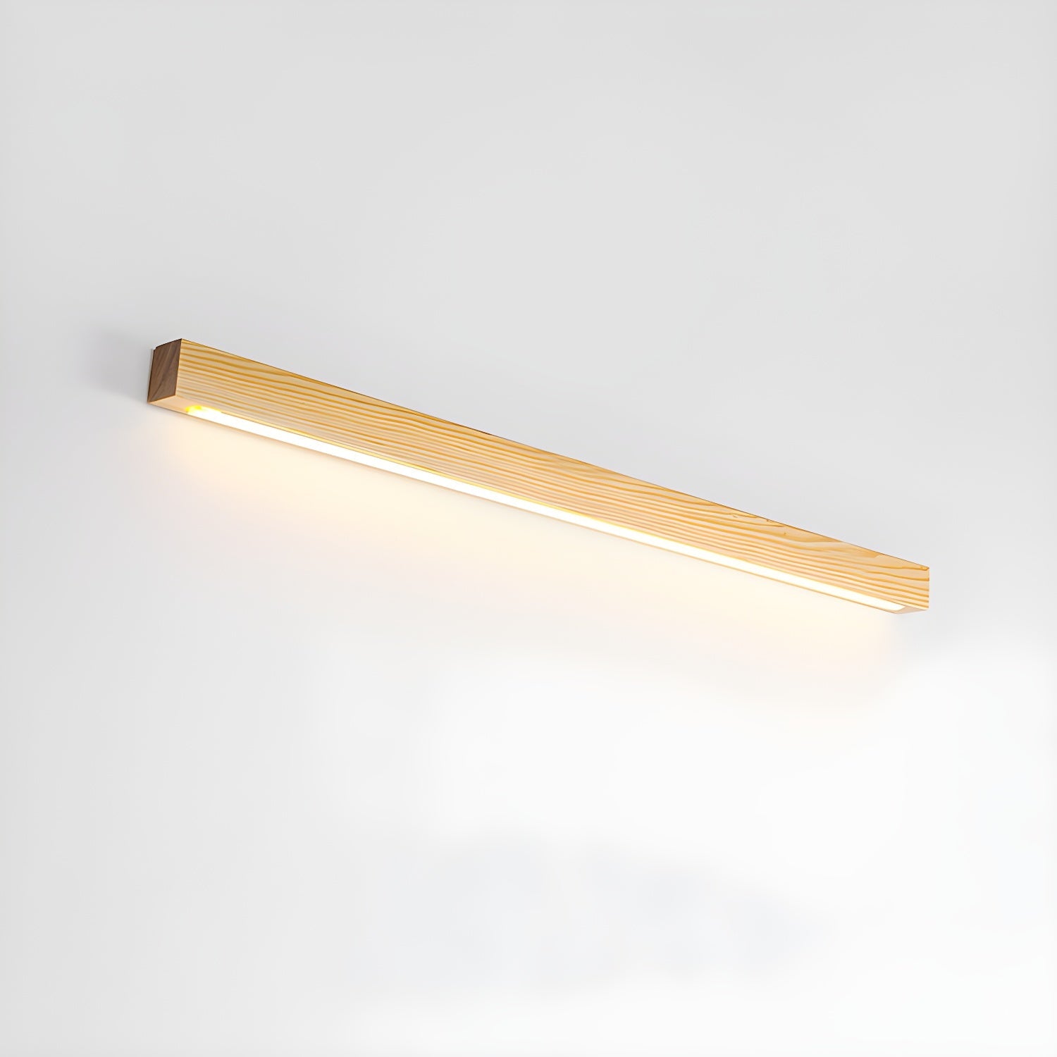 Linear Wood Wall Sconce with Slim Light