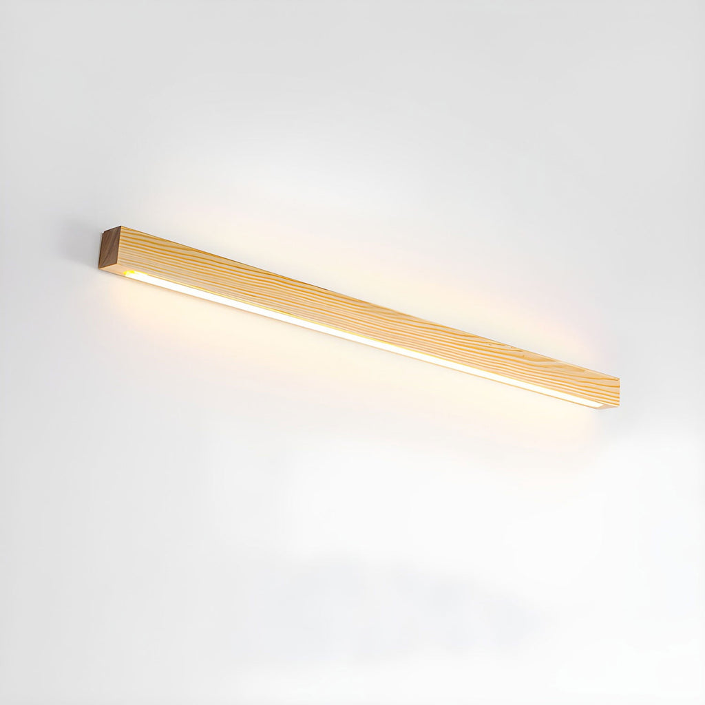 Linear Wood Wall Sconce with Slim Light