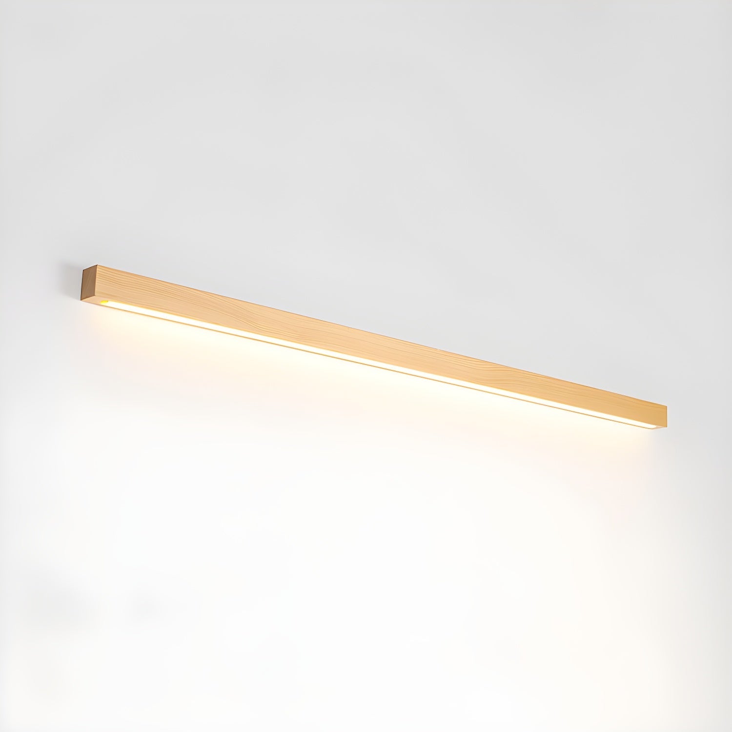 Linear Wood Wall Sconce with Slim Light