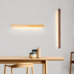 Linear Wood Wall Sconce with Slim Light