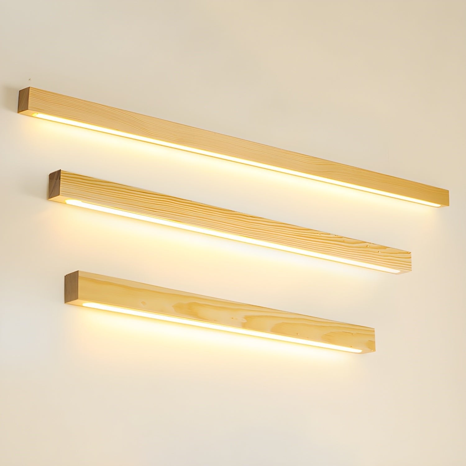 Linear Wood Wall Sconce with Slim Light