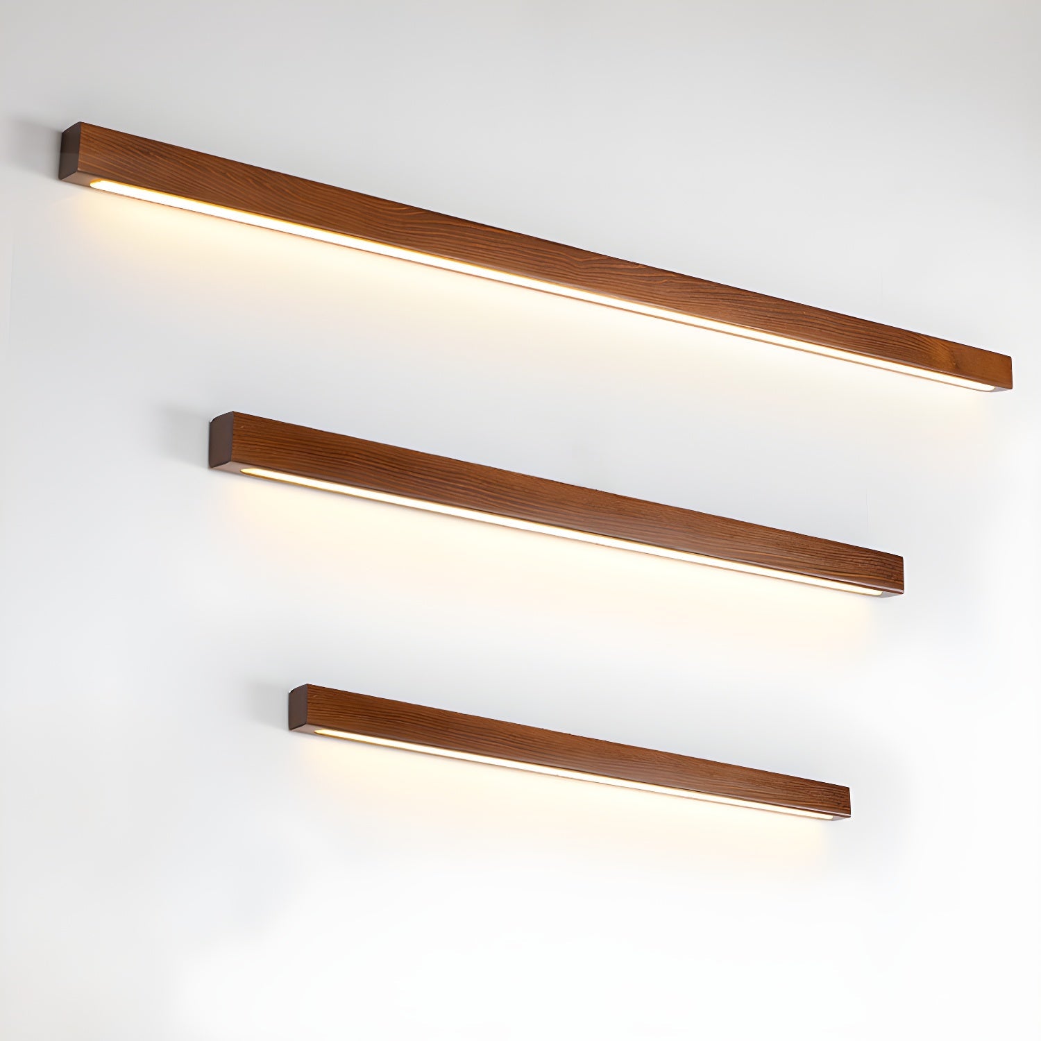 Linear Wood Wall Sconce with Slim Light