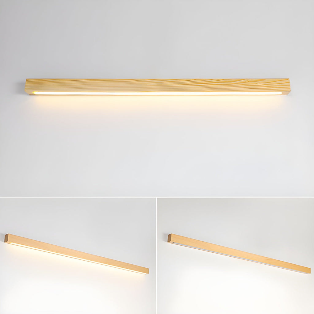 Linear Wood Wall Sconce with Slim Light