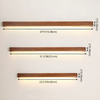 Linear Wood Wall Sconce with Slim Light