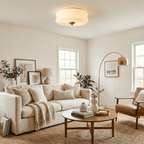 Vintage Glass Flush Mount Ceiling Light