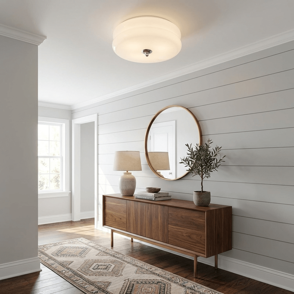 Vintage Glass Flush Mount Ceiling Light