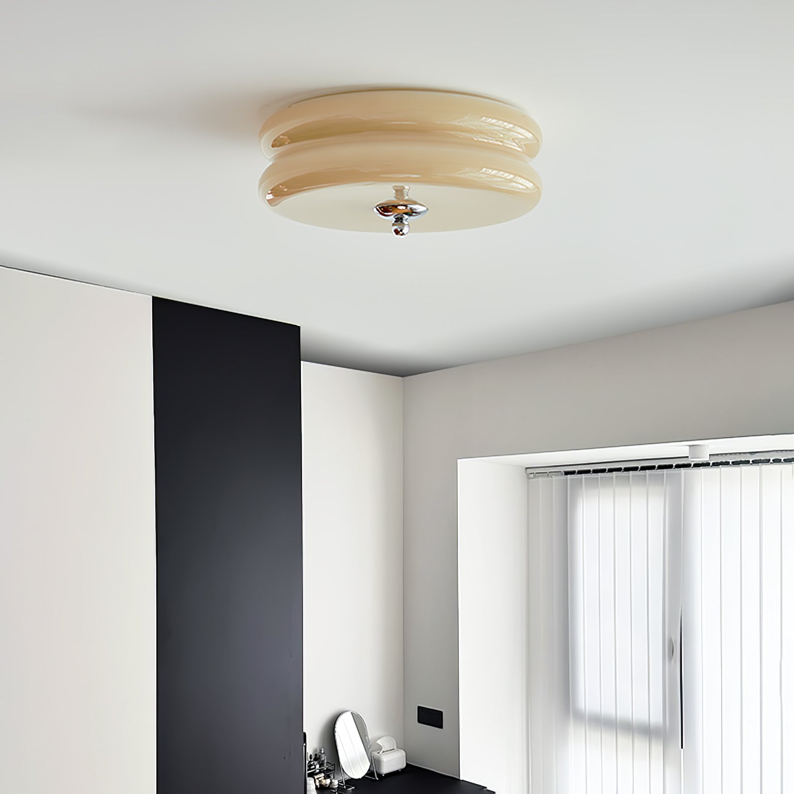 Vintage Glass Flush Mount Ceiling Light