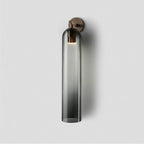 Art Glass Tube Wall Sconce with Brass Wall Mount