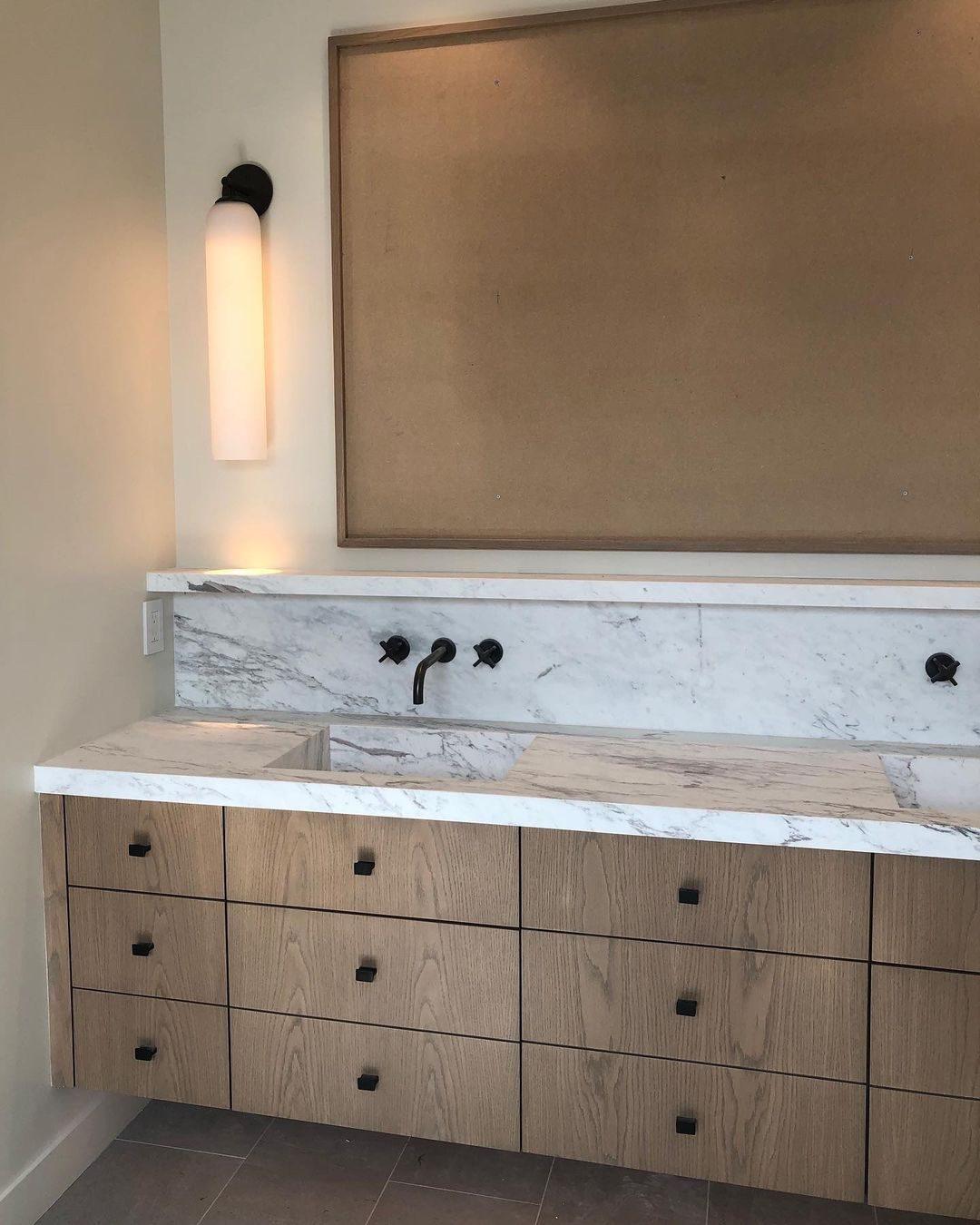 Art Glass Tube Wall Sconce with Brass Wall Mount
