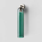 Art Glass Tube Wall Sconce with Brass Wall Mount