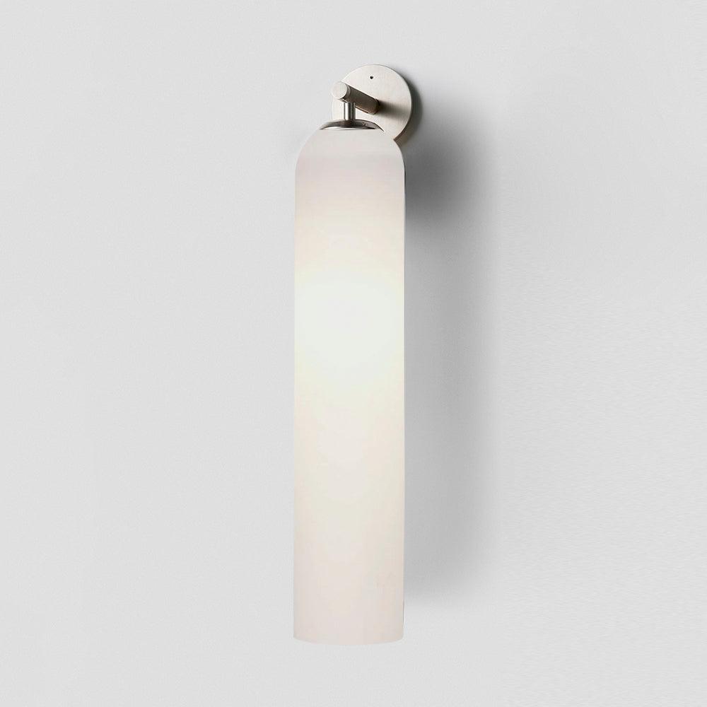 Art Glass Tube Wall Sconce with Brass Wall Mount