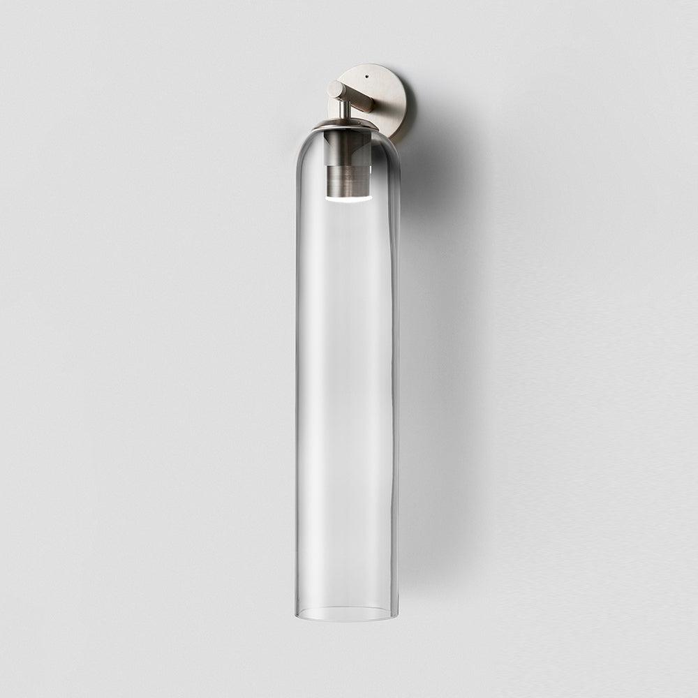 Art Glass Tube Wall Sconce with Brass Wall Mount