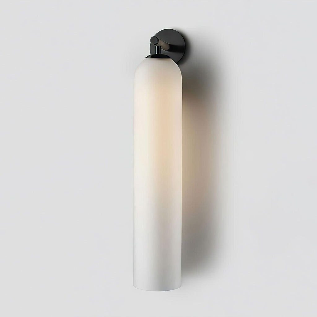 Art Glass Tube Wall Sconce with Brass Wall Mount