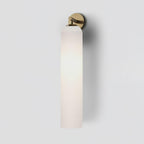 Art Glass Tube Wall Sconce with Brass Wall Mount