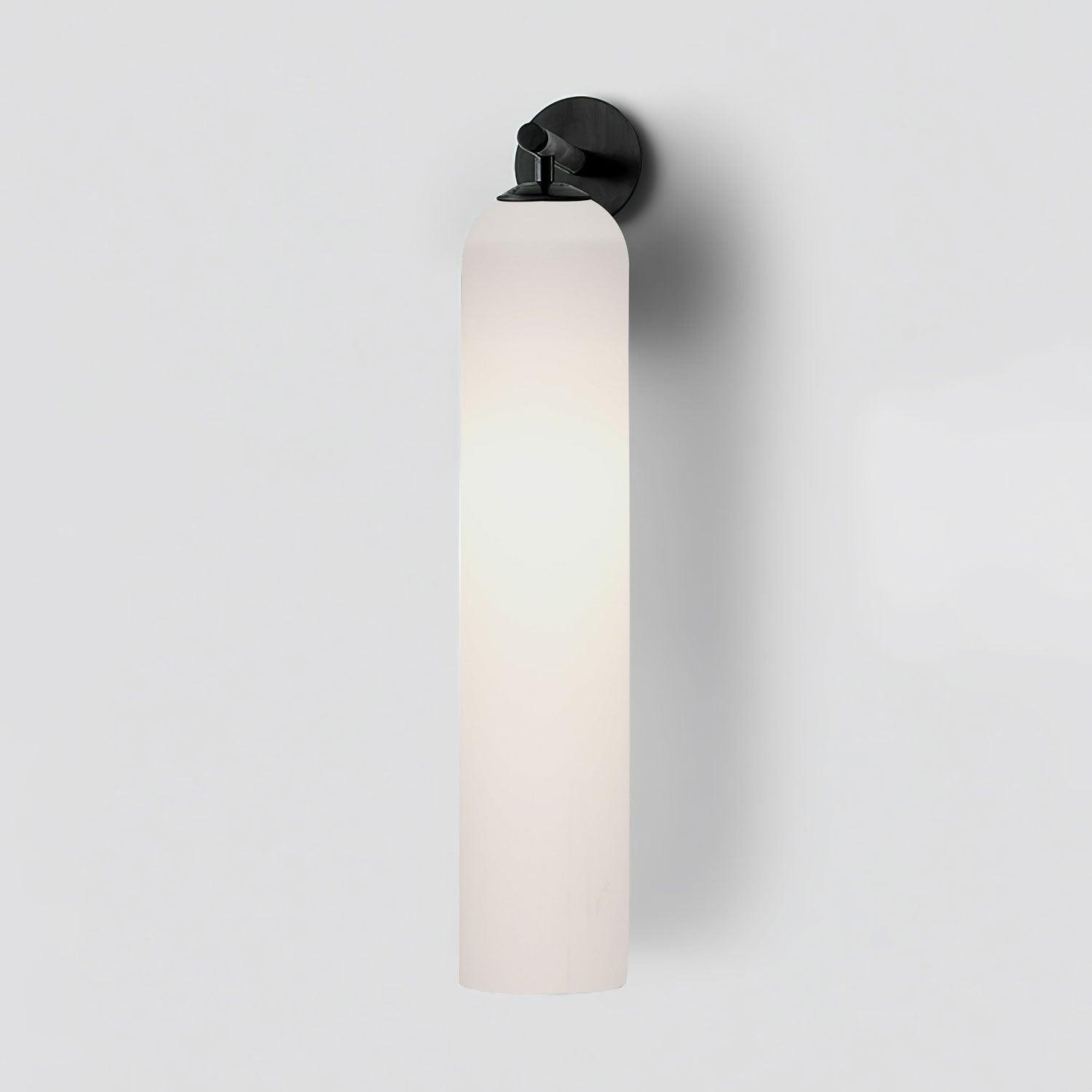 Art Glass Tube Wall Sconce with Brass Wall Mount