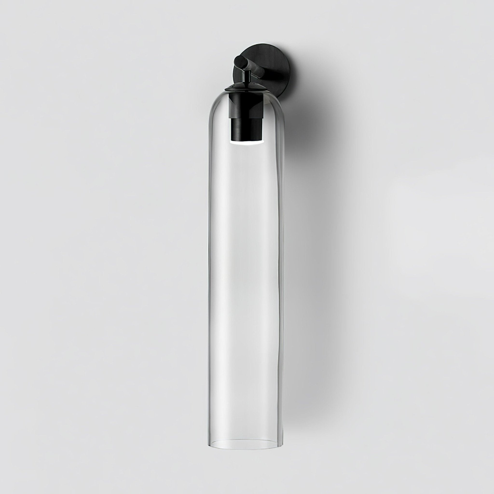 Art Glass Tube Wall Sconce with Brass Wall Mount