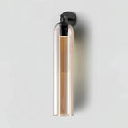 Art Glass Tube Wall Sconce with Brass Wall Mount