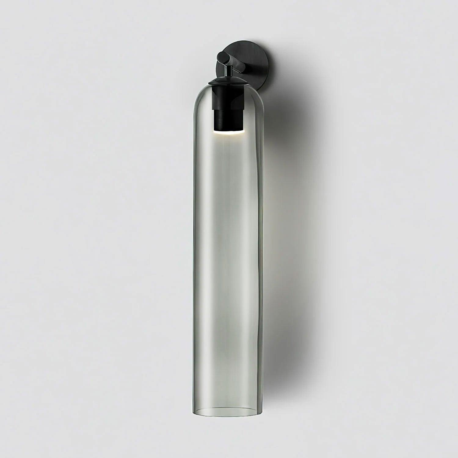 Art Glass Tube Wall Sconce with Brass Wall Mount