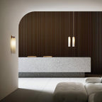 Art Glass Tube Wall Sconce with Brass Wall Mount