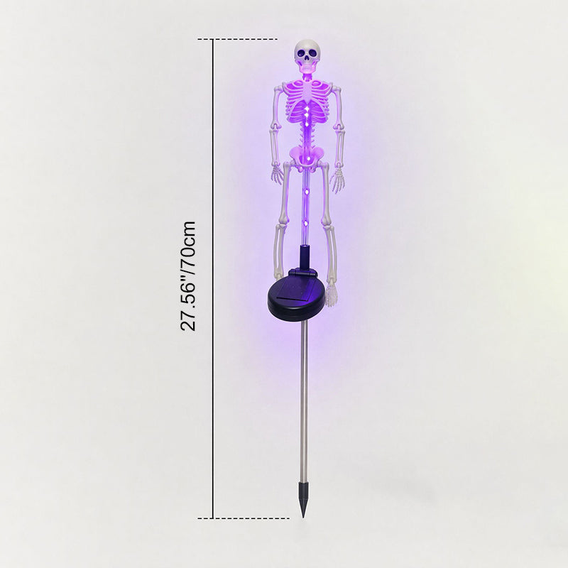 Halloween Skeleton Solar Stake Light Waterproof LED Outdoor Ground Skeleton Lamp Plastic Landscape Light for Yard Garden and Pathway Decoration