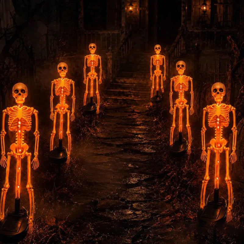 Halloween Skeleton Solar Stake Light Waterproof LED Outdoor Ground Skeleton Lamp Plastic Landscape Light for Yard Garden and Pathway Decoration
