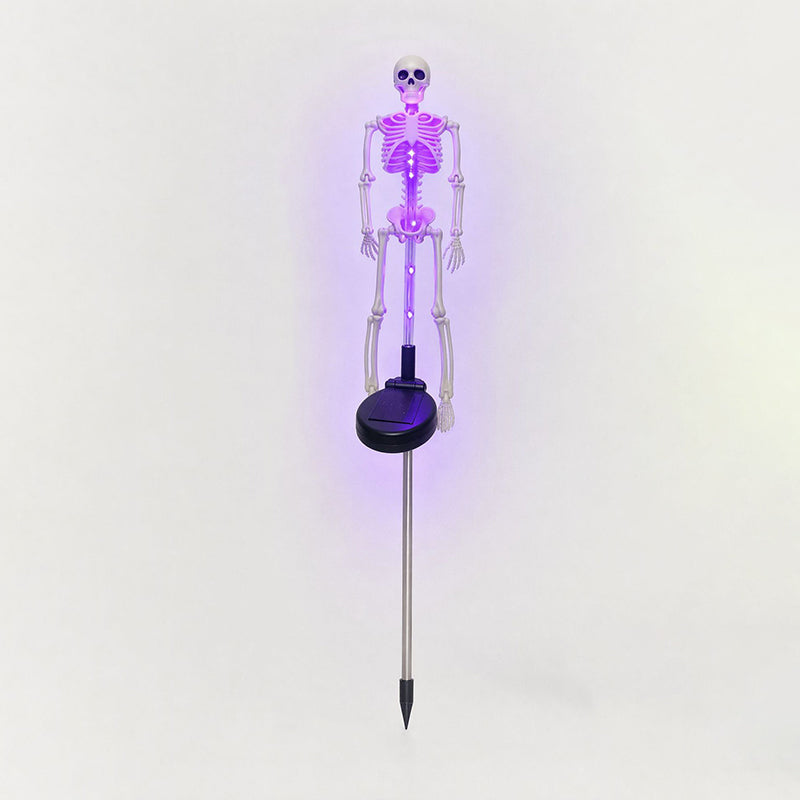 Halloween Skeleton Solar Stake Light Waterproof LED Outdoor Ground Skeleton Lamp Plastic Landscape Light for Yard Garden and Pathway Decoration