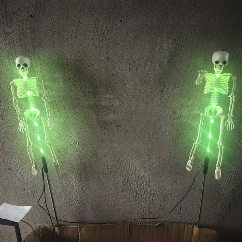 Halloween Skeleton Solar Stake Light Waterproof LED Outdoor Ground Skeleton Lamp Plastic Landscape Light for Yard Garden and Pathway Decoration