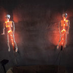 Halloween Skeleton Solar Stake Light Waterproof LED Outdoor Ground Skeleton Lamp Plastic Landscape Light for Yard Garden and Pathway Decoration