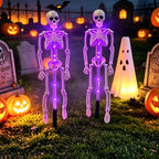 Halloween Skeleton Solar Stake Light Waterproof LED Outdoor Ground Skeleton Lamp Plastic Landscape Light for Yard Garden and Pathway Decoration