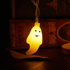 Halloween Ghost String Lights Copper Wire LED Decorative String Light with Ghost Shaped Shades for Outdoor Yard and Party Decoration