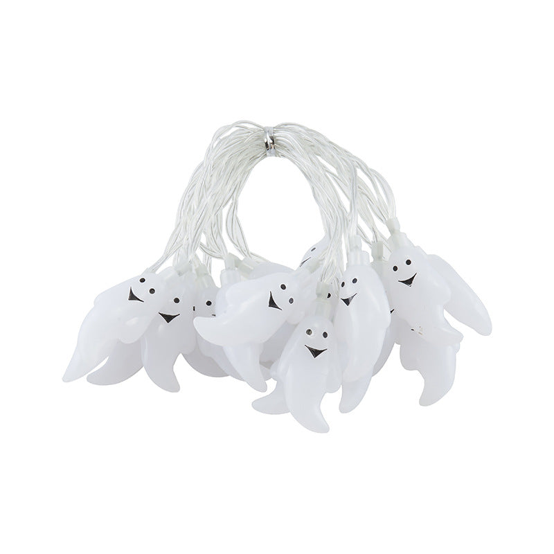 Halloween Ghost String Lights Copper Wire LED Decorative String Light with Ghost Shaped Shades for Outdoor Yard and Party Decoration