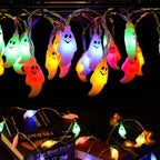 Halloween Ghost String Lights Copper Wire LED Decorative String Light with Ghost Shaped Shades for Outdoor Yard and Party Decoration