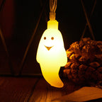 Halloween Ghost String Lights Copper Wire LED Decorative String Light with Ghost Shaped Shades for Outdoor Yard and Party Decoration