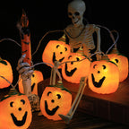 Halloween Pumpkin String Lights USB Powered LED Jack-O-Lantern Light String with Remote Control for Outdoor Party Porch and Bedroom
