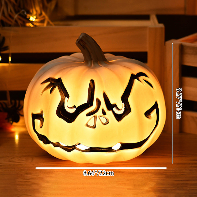 Pumpkin Jack-O-Lantern Light Battery Operated LED Carved Pumpkin Lamp Halloween Indoor Decorative Floor Lamp for Living Room Porch and Party