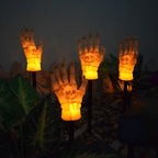 Halloween Skeleton Hand Solar Stake Light Waterproof LED Skull Hand Garden Light Outdoor Landscape Decoration for Yard Lawn and Path