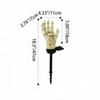 Halloween Skeleton Hand Solar Stake Light Waterproof LED Skull Hand Garden Light Outdoor Landscape Decoration for Yard Lawn and Path