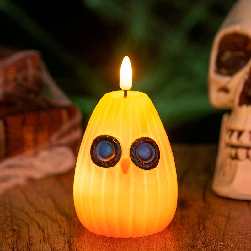 Halloween Owl Night Light Battery Operated LED Flameless Candle Owl Lamp Warm White Decorative Light for Kids Bedroom and Party